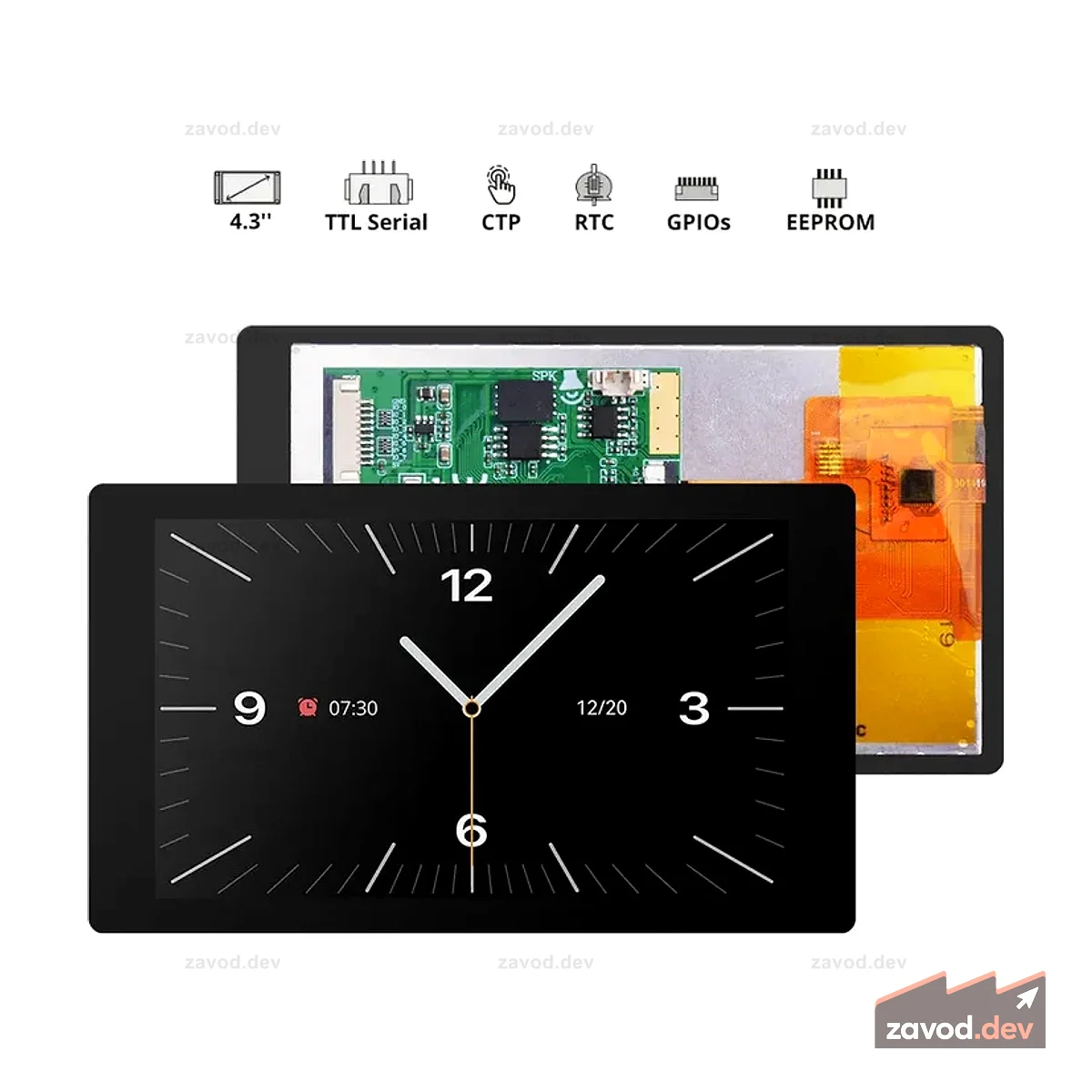 Nextion NX4880E043-011C 4,3-дюймовый HMI-TFT-дисплей (серия EDGE, IPS, Kapazitiver Touch)