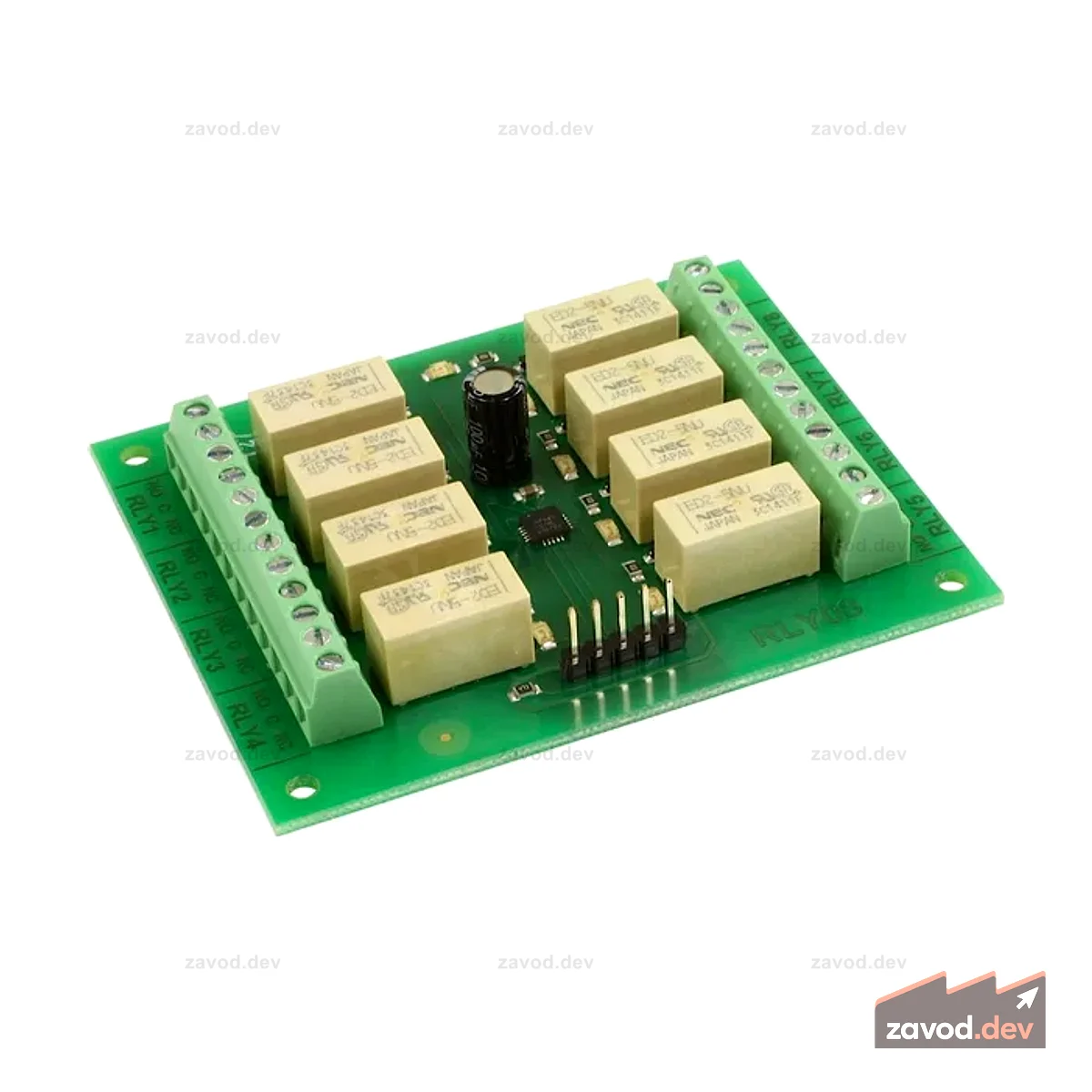 RLY08 8-канальное I2C/последовательное реле