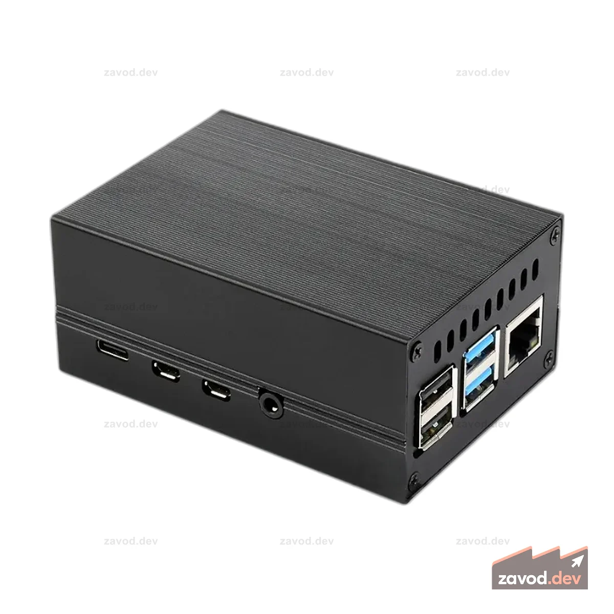 Алюминиевый охлаждающий корпус Waveshare для Pi 4 с вентилятором