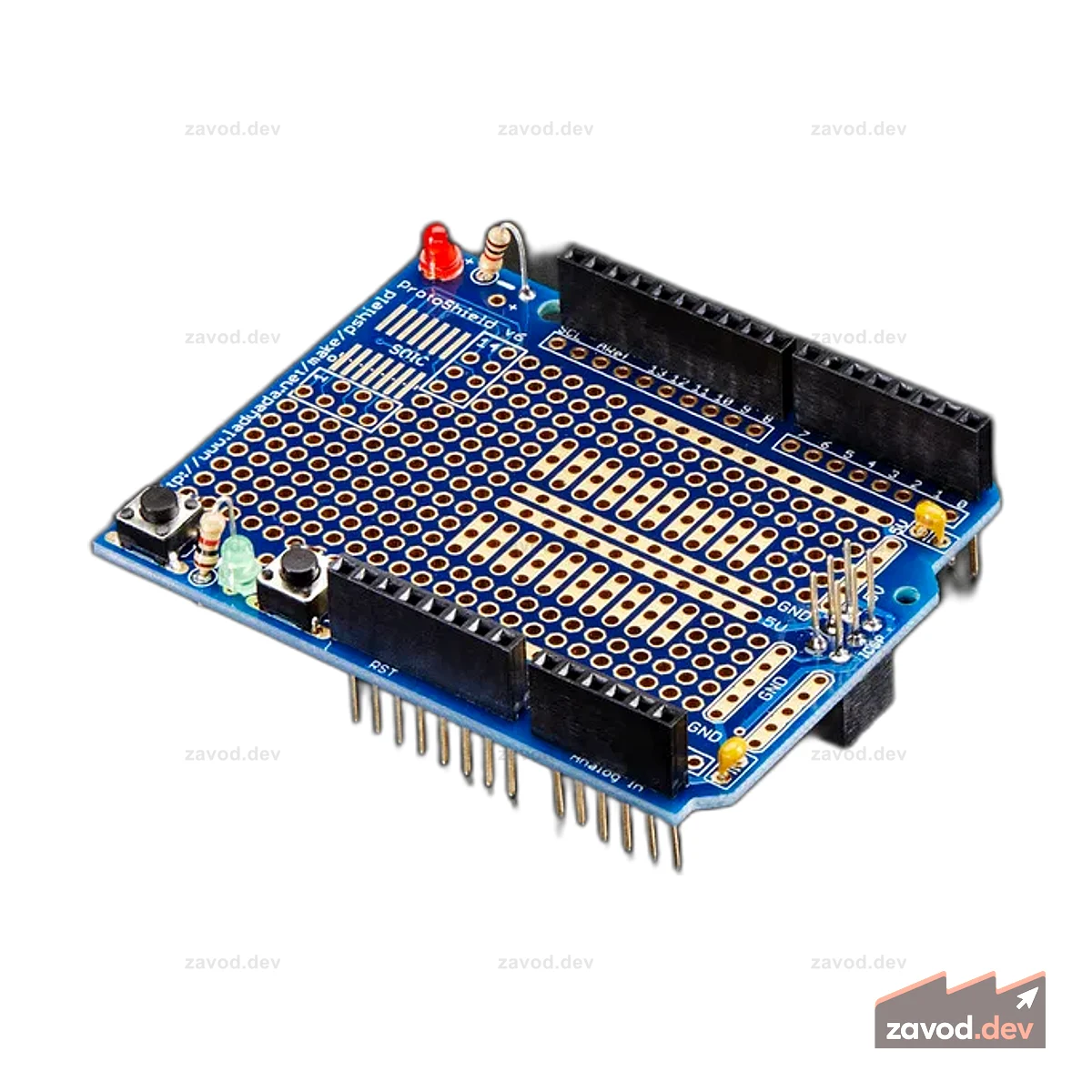 Комплект Adafruit Proto Shield для Arduino в разобранном виде — штабелируемая версия R3