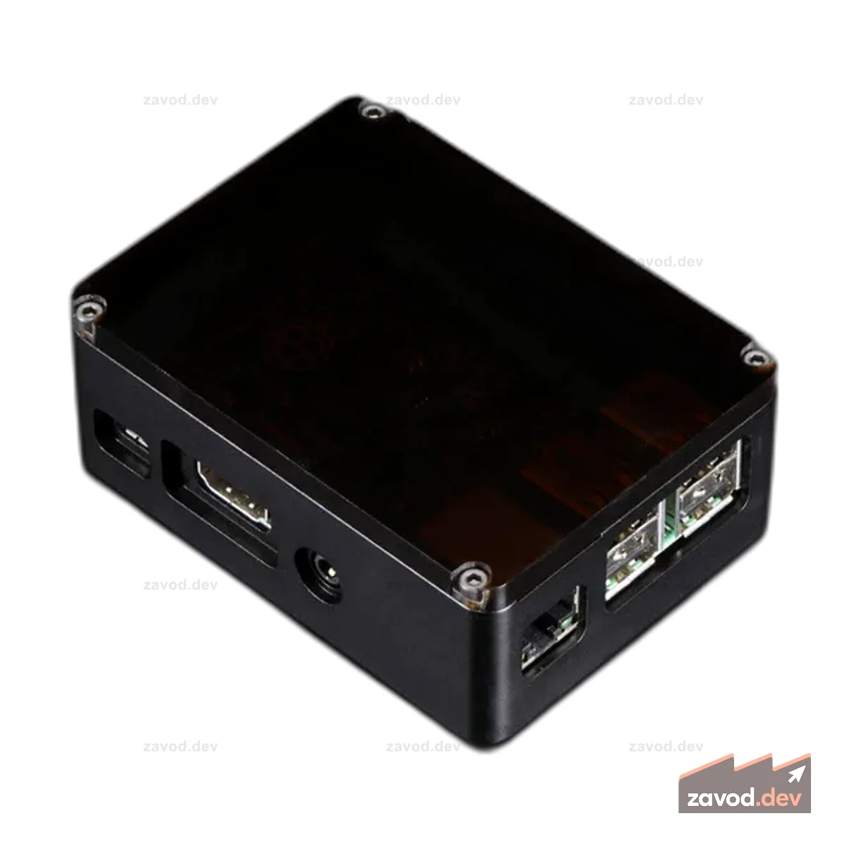 Черный чехол Anidees с дымчатым верхом для Raspberry Pi B+/Pi 2/Pi 3