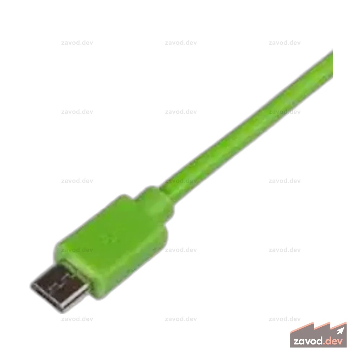 Штекер типа C к разъему Micro USB (30 см), зеленый