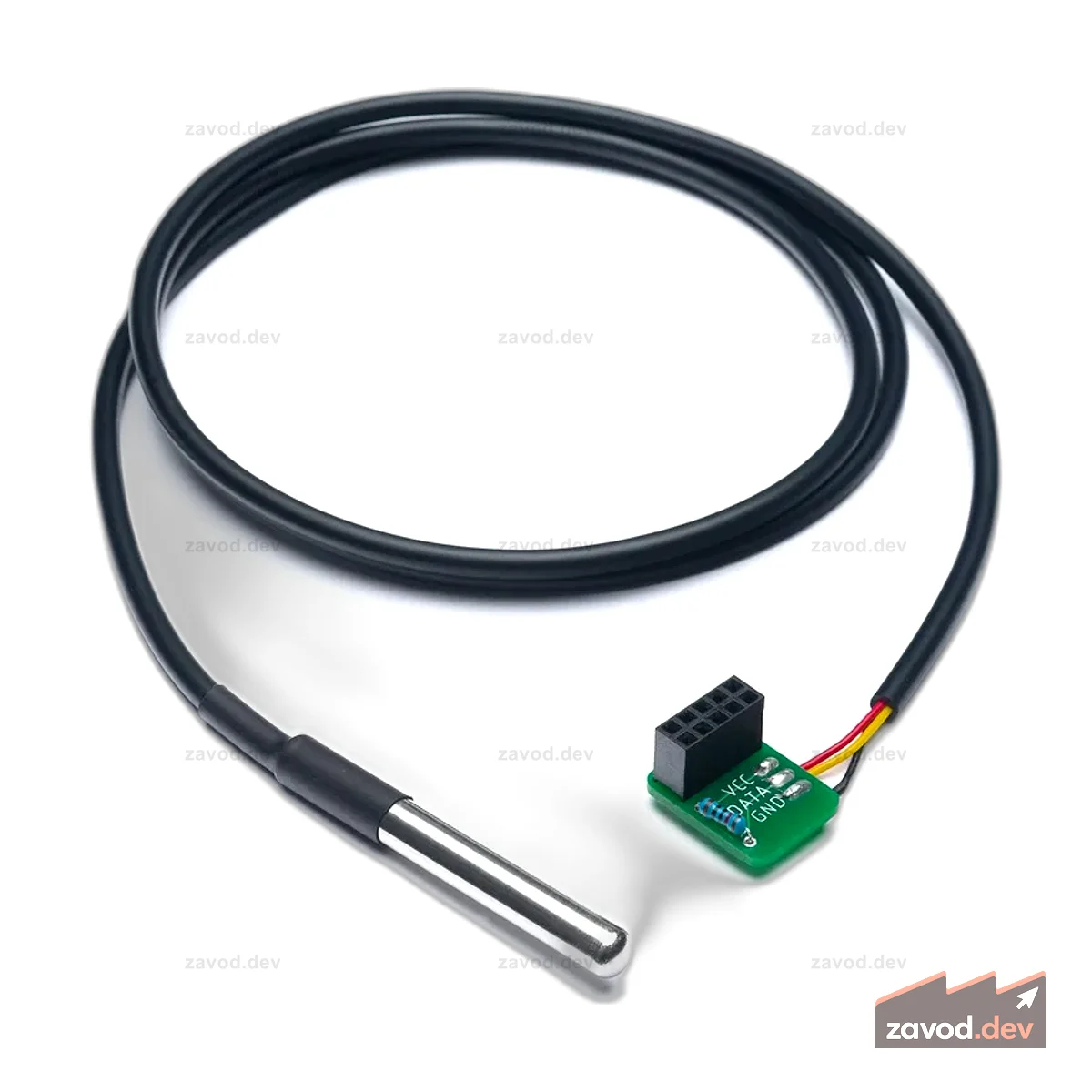 1-проводной цифровой датчик температуры для Raspberry Pi — в сборе (1 м)