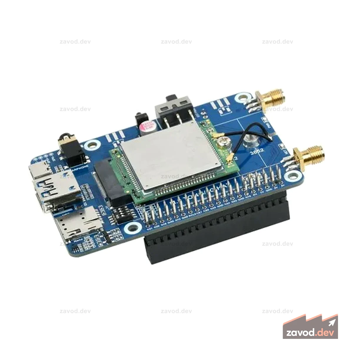 SIM7600G-H M.2 4G HAT для Raspberry Pi, высокоскоростной LTE CAT4, 4G/3G/2G, GNSS, Global Band