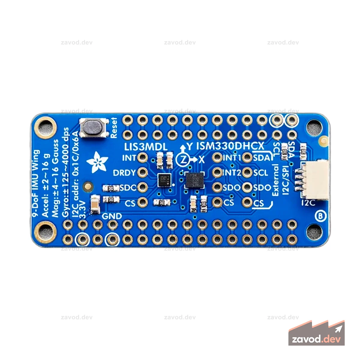 Adafruit ISM330DHCX + LIS3MDL FeatherWing