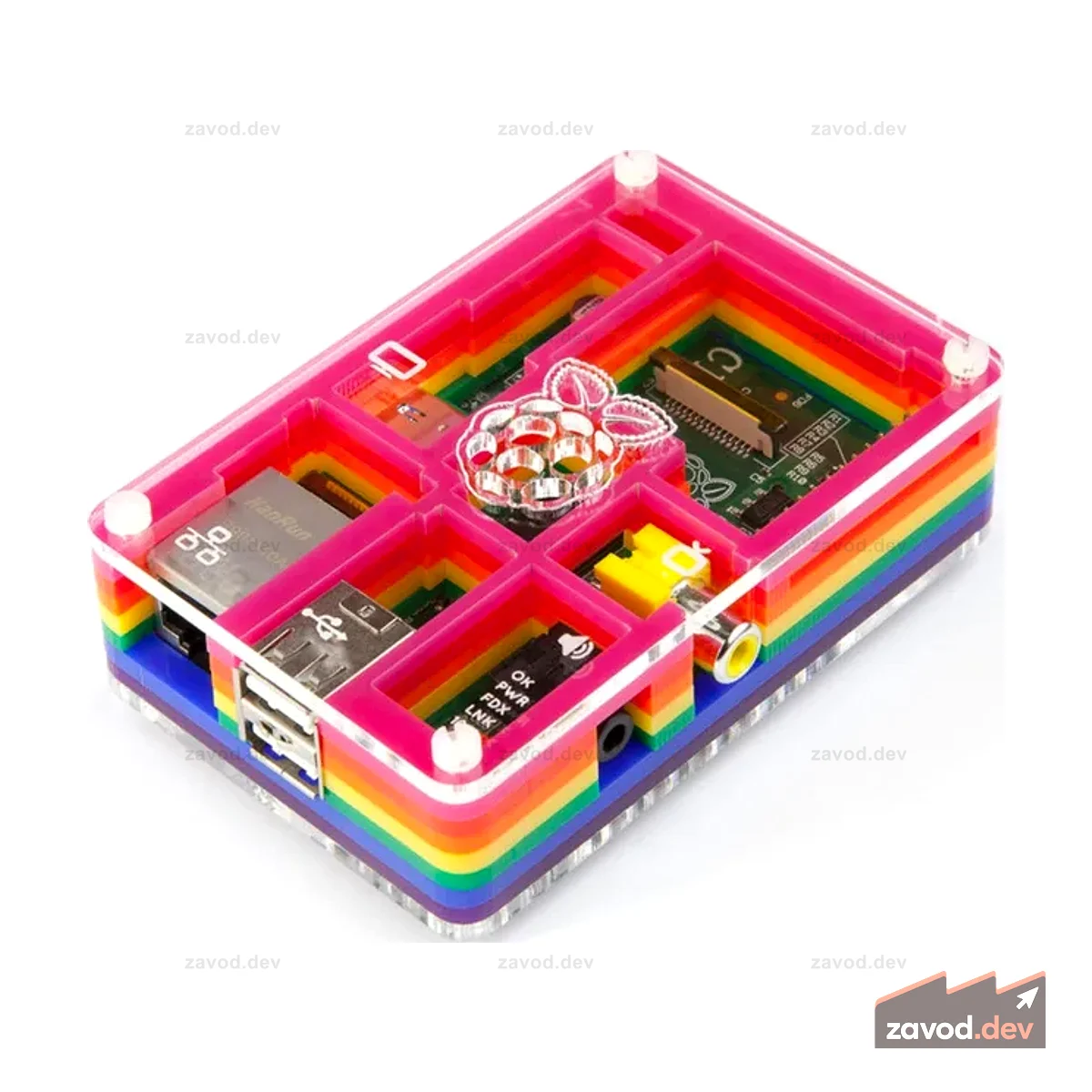 Rainbow Pibow - Корпус для Raspberry Pi Model B