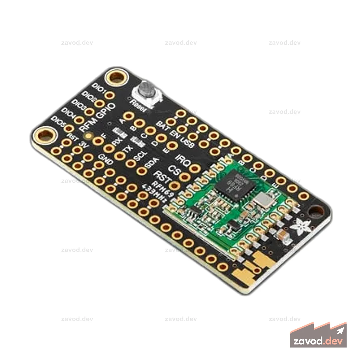 Радио Adafruit FeatherWing — RFM69HCW 433 МГц