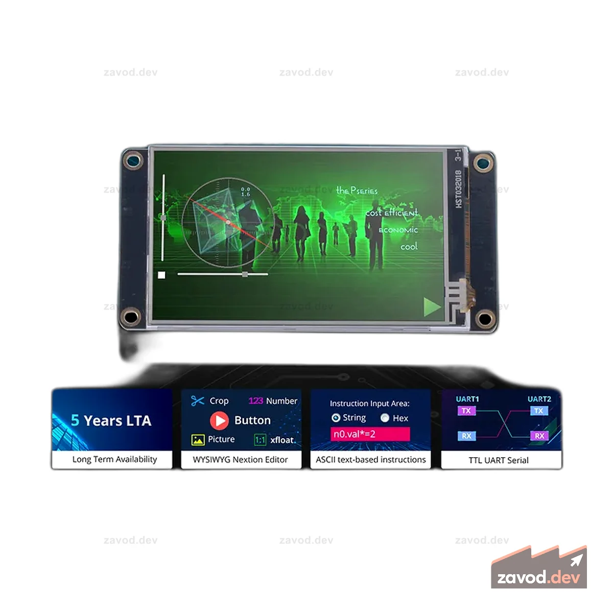 Nextion NX4024K032 3,2″ HMI-TFT-дисплей (серия Enhanced, резистивный сенсорный экран)