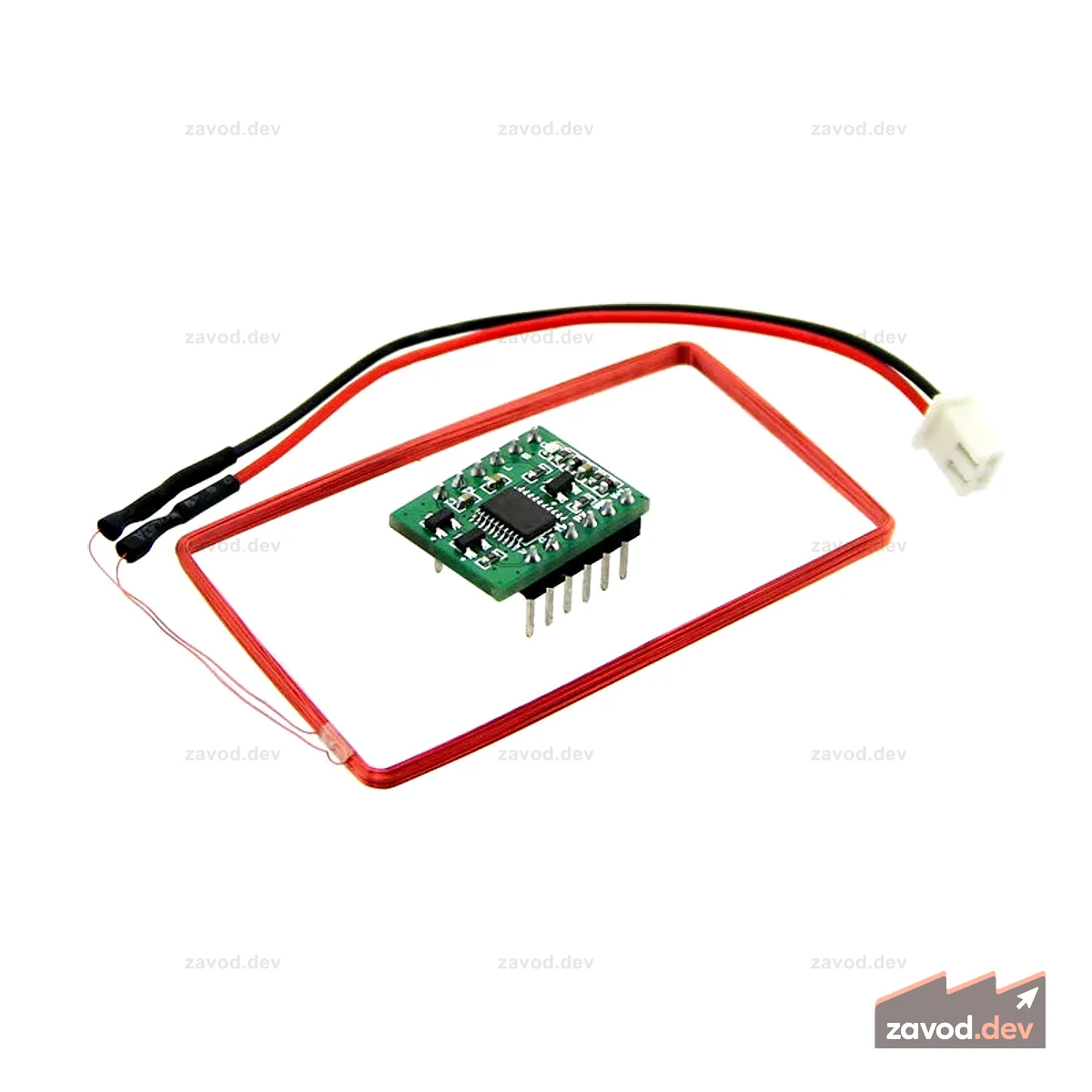 Мини-модуль RFID 125 кГц - внешний порт светодиода и зуммера (расстояние считывания 70 мм)