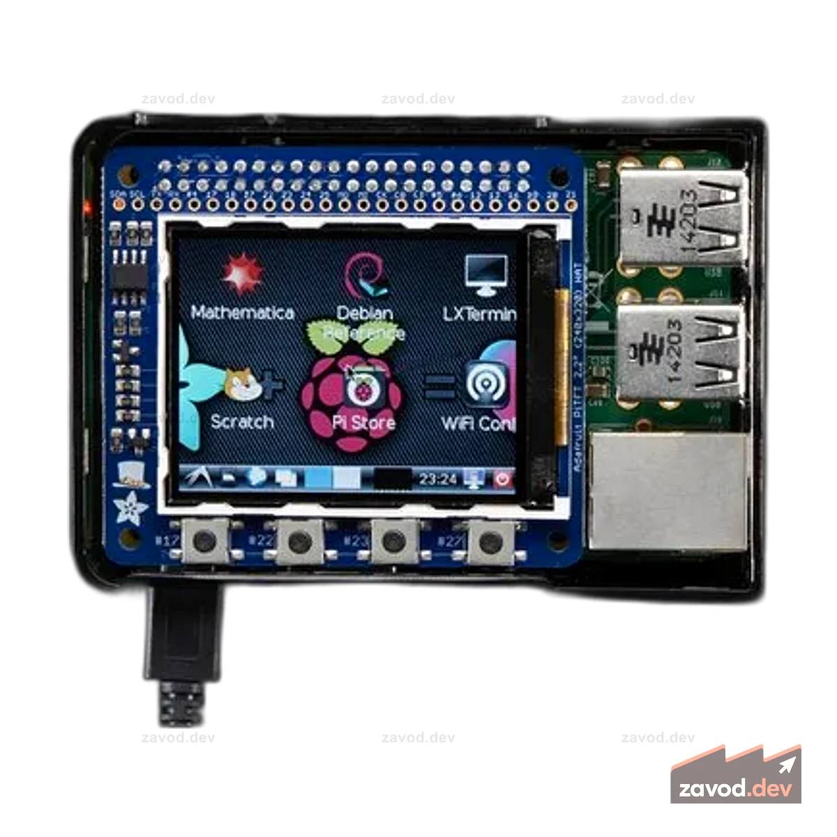 Мини-комплект PiTFT — Raspberry Pi 2.2 TFT