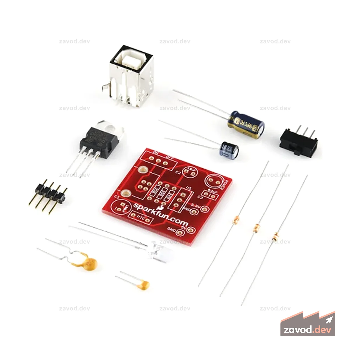 Блок питания для макетной платы SparkFun USB - 5В/3,3В
