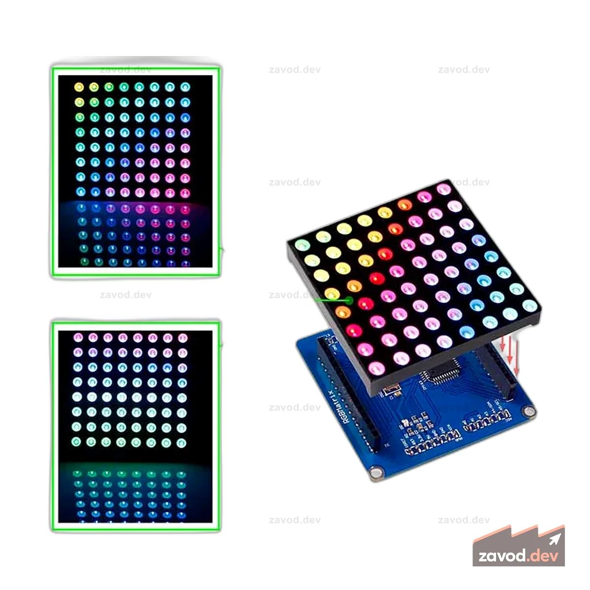 Полноцветный матричный светодиодный экран RGB + матричный экран RGB