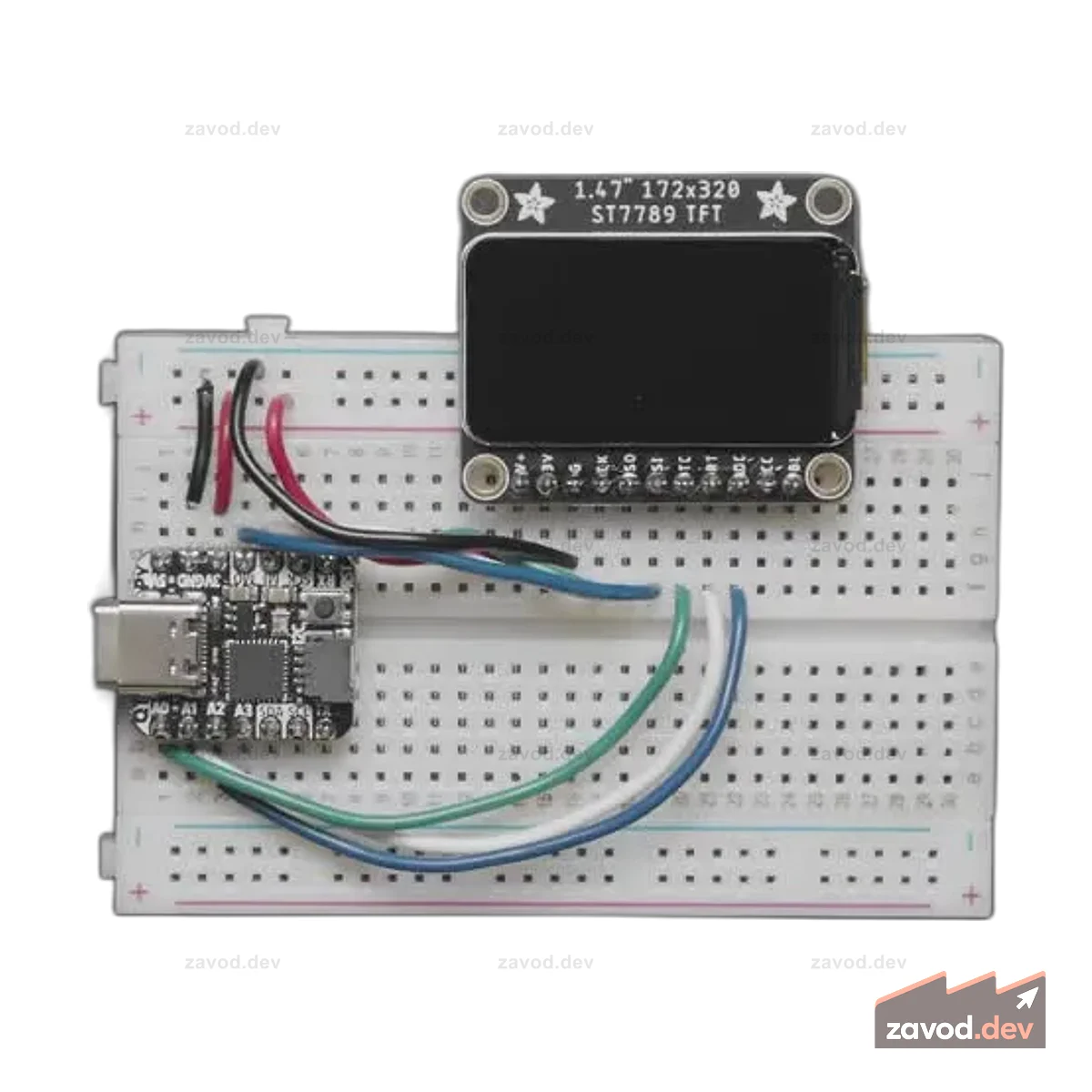 Adafruit 1,47 дюйма, 320x172, круглый, прямоугольный цветной IPS TFT-дисплей