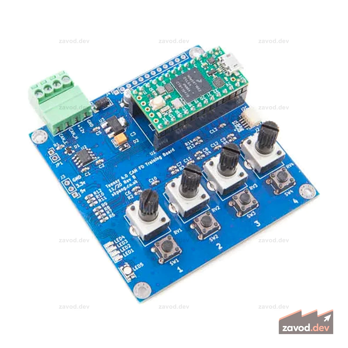 Teensy 4.0 Classic CAN и CAN FD Учебная плата