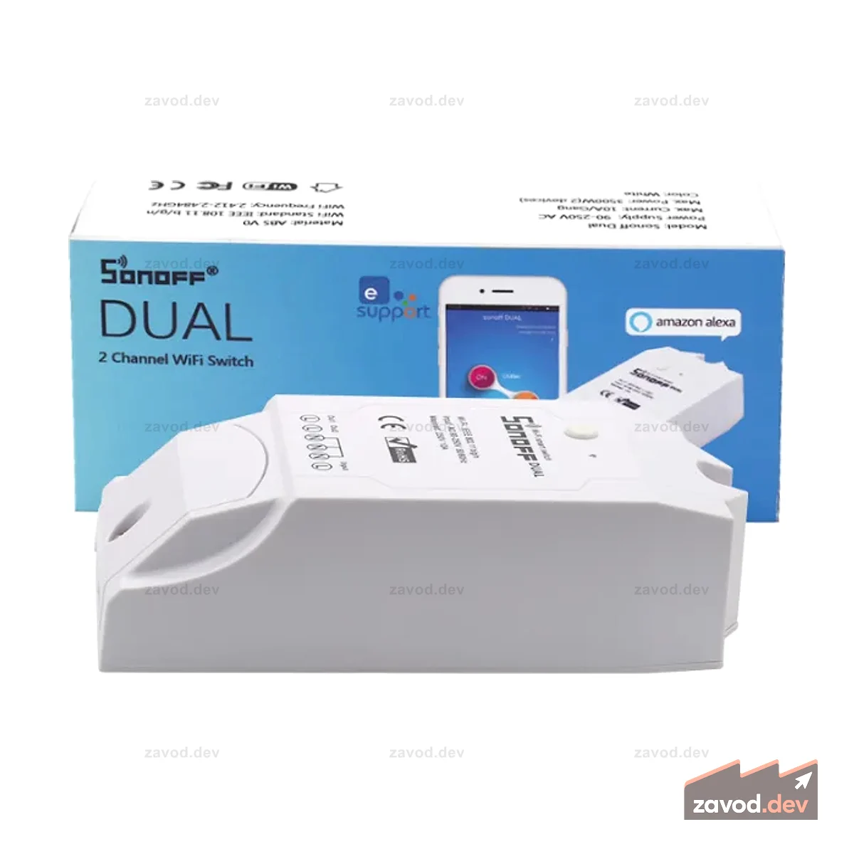 Умный переключатель Sonoff Dual Wi-Fi