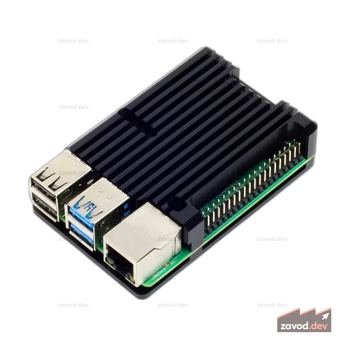 Алюминиевый корпус для Raspberry Pi 4 – Schwarz