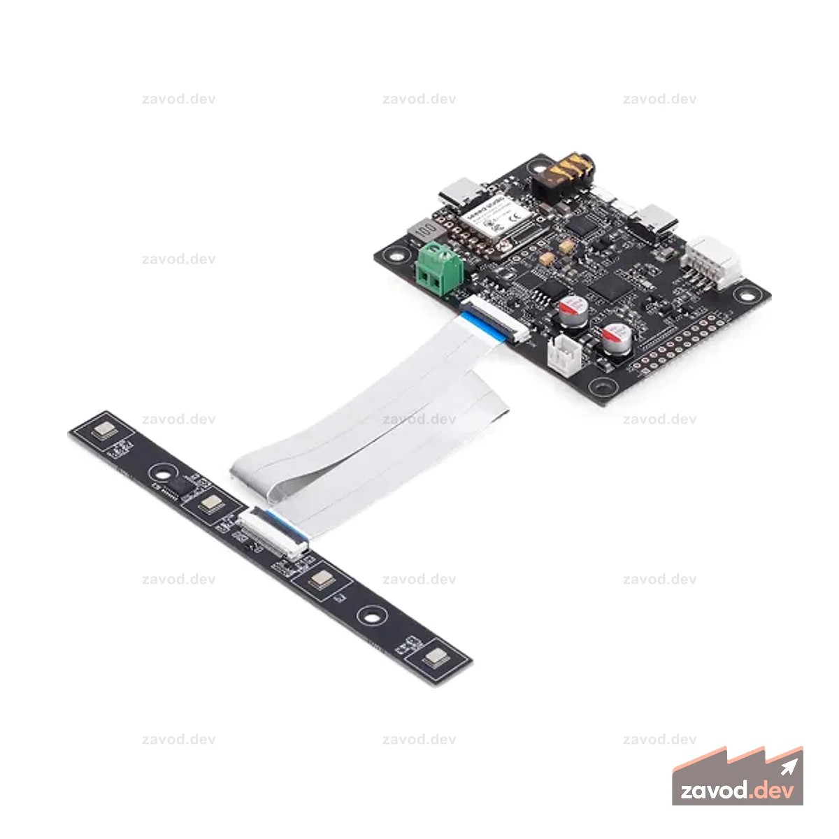 reSpeaker Flex XVF3800 Circular-4 с XIAO ESP32S3 — микрофонная решетка с искусственным интеллектом для робототехники и встраиваемых приложений