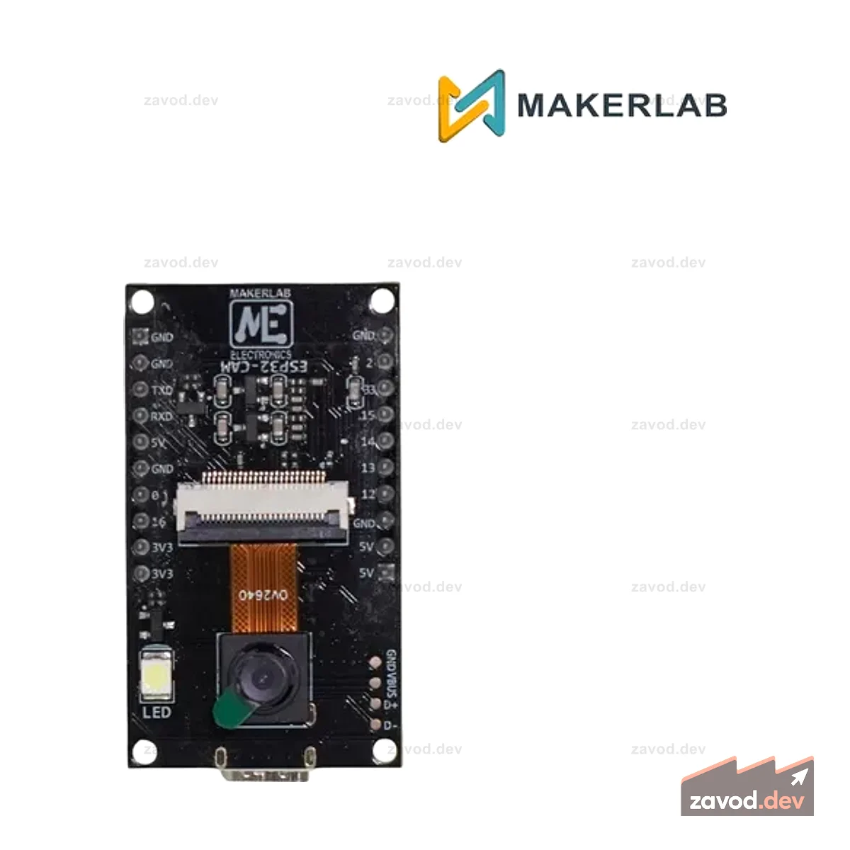 ESP32 Камера типа C с антенной на печатной плате