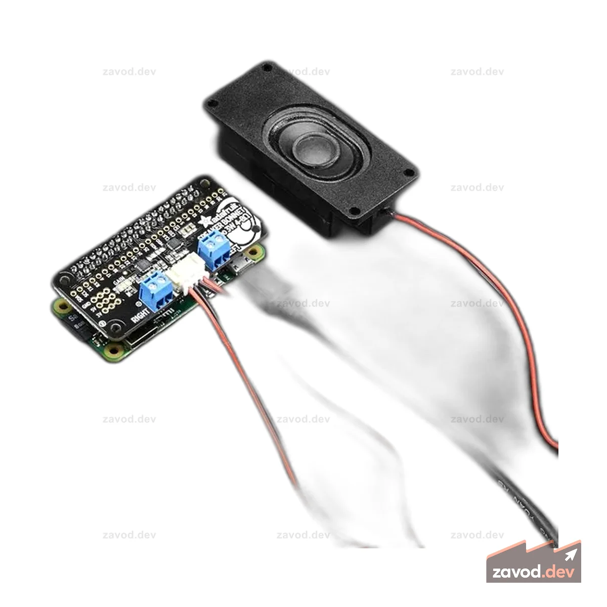 Крышка стереодинамика Adafruit I2S 3 Вт для Raspberry Pi — мини-комплект