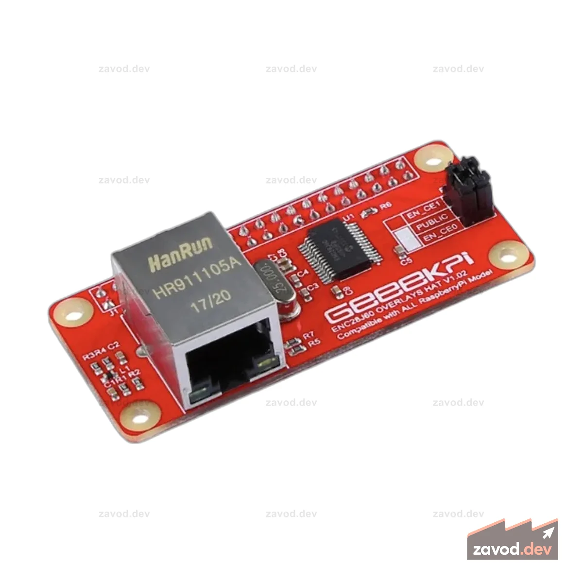 Модуль сетевого адаптера Pi Zero ENC28j60 для Raspberry Pi Zero