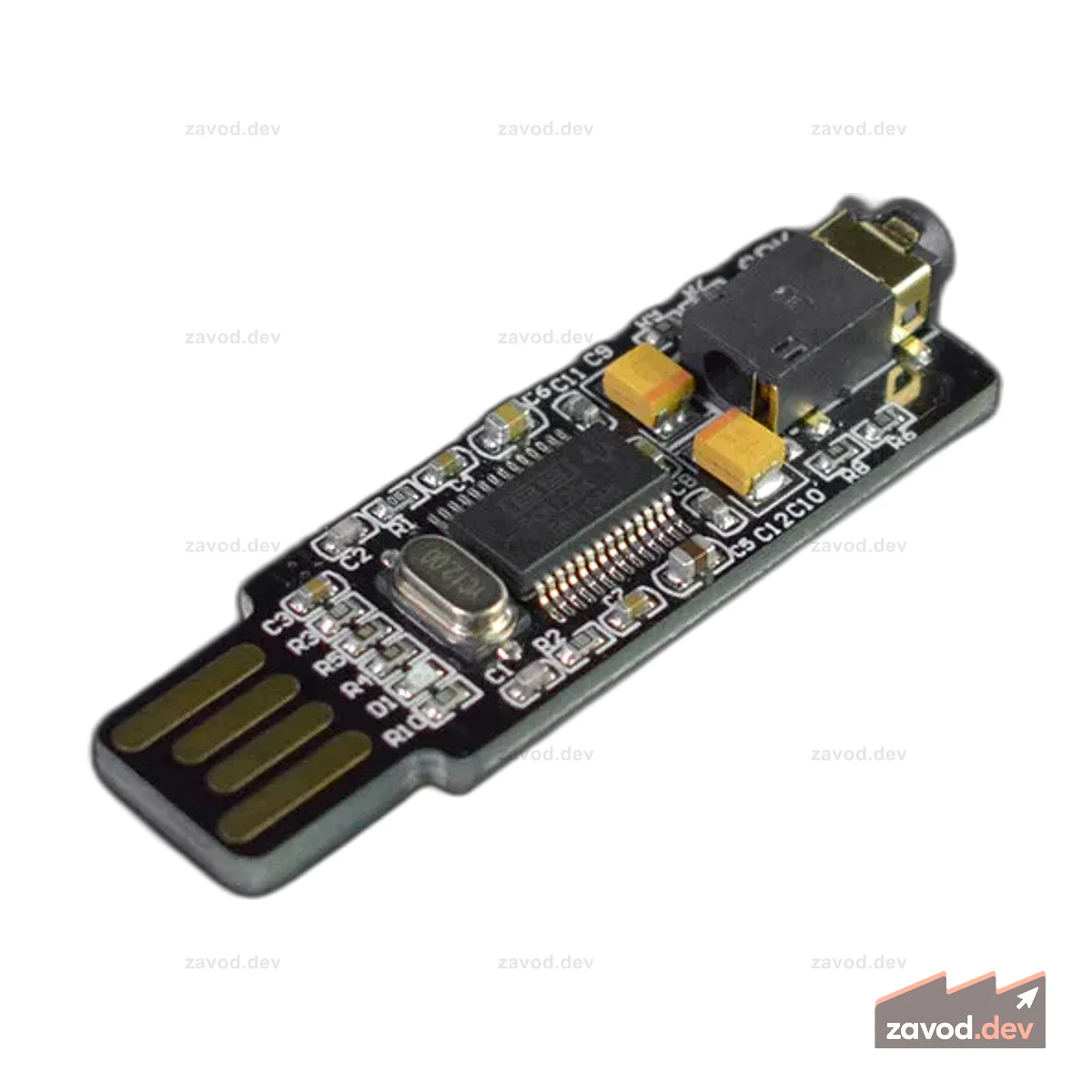 Внешняя звуковая карта Mini USB для NVIDIA Jetson Nano/Raspberry Pi 400