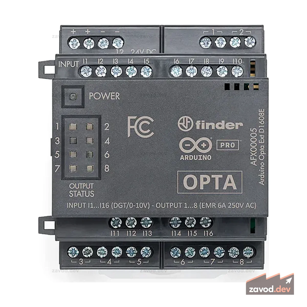 Официальная плата расширения Arduino Pro Opta Ext D1608E — AFX00005