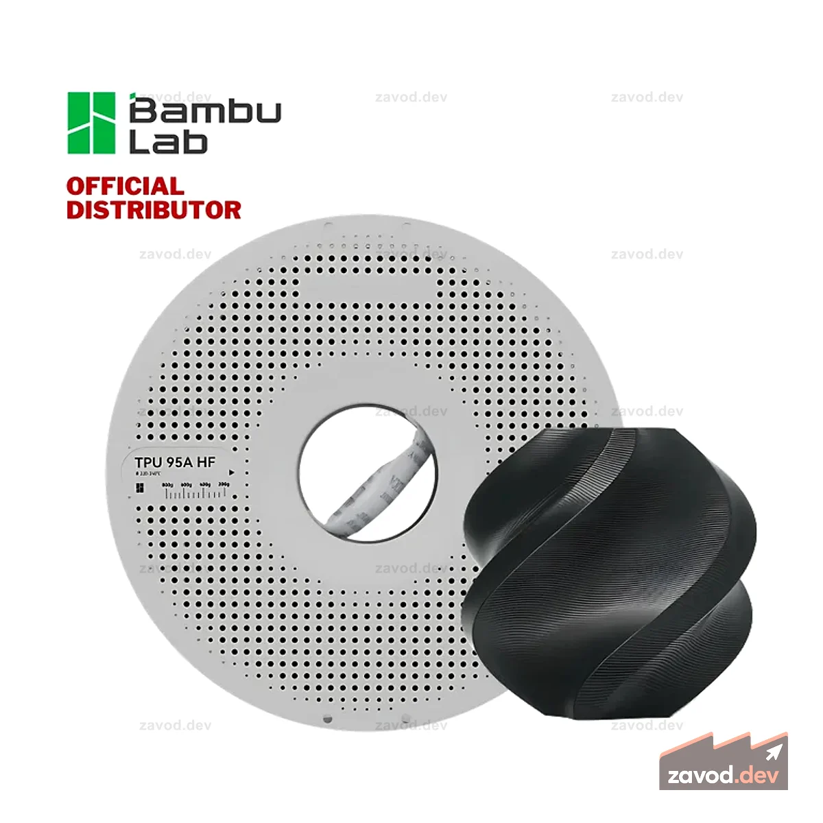 Bambu Lab TPU 95A HF Черная нить
