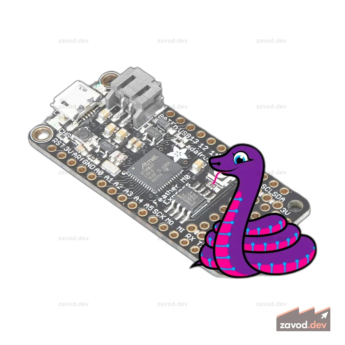 Adafruit Feather M0 Express — разработан для CircuitPython [ATSAMD21 Cortex M0]