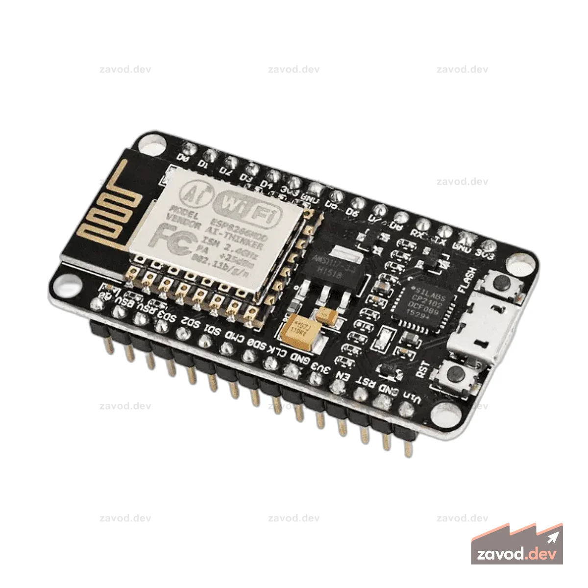 NodeMCU ESP8266 (драйвер AMICA-CP2102) (25 шт. в упаковке)