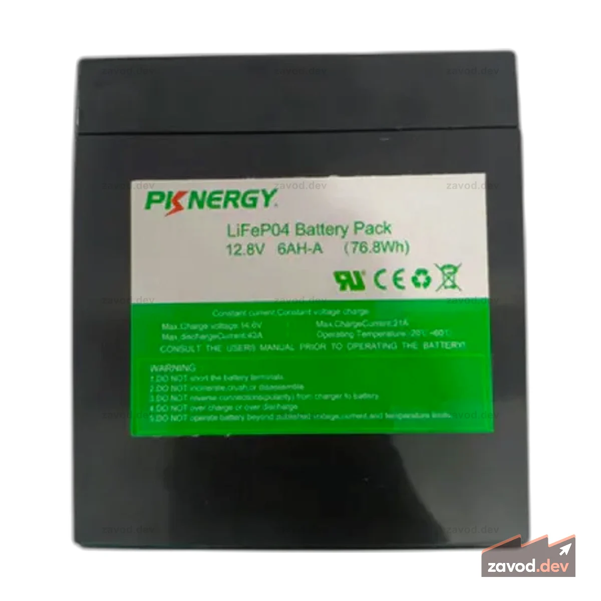 PKNERGY 12,8 В, 6 Ач, литий-железо-фосфатный аккумулятор