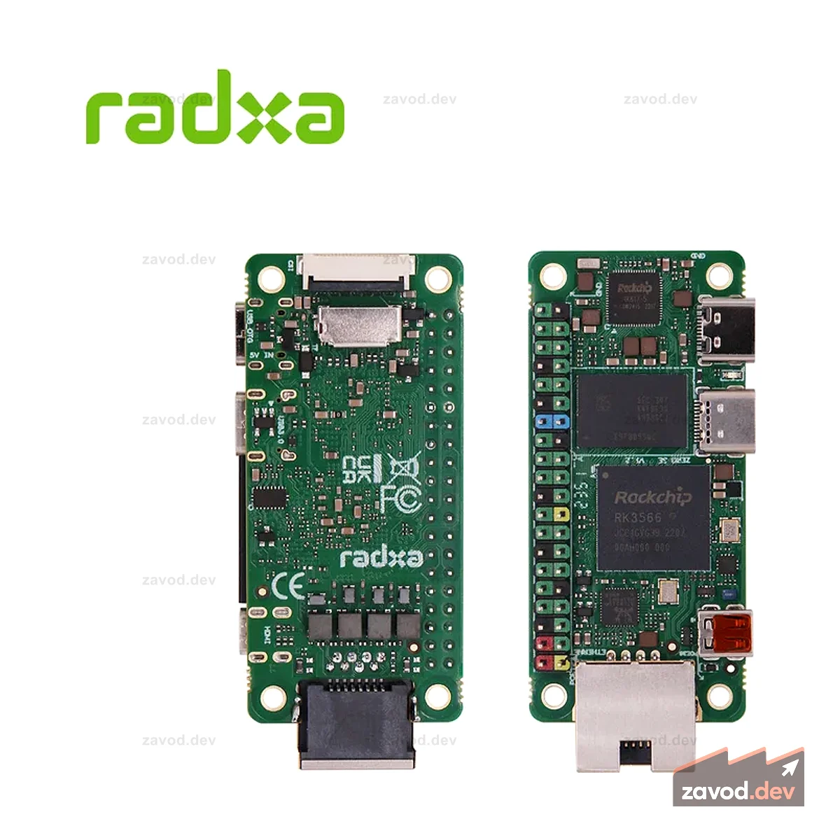 Radxa ZERO 3E - Tiny RK3566 SBC, USB 3.0, USB OTG, Gigabit Ethernet, PoE, MIPI CSI