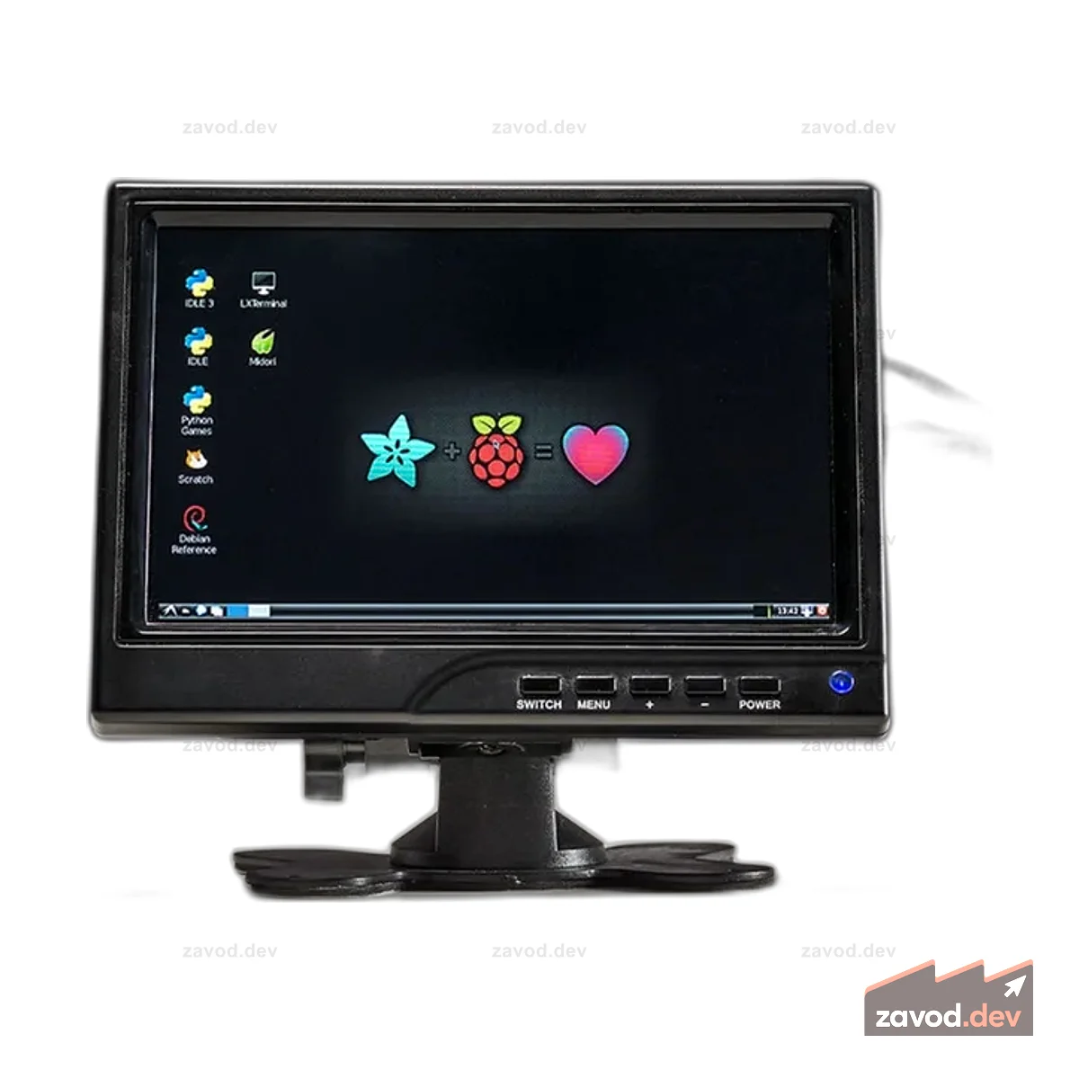 HDMI 4 Pi - 7 Display 1280x800 (720p) IPS - HDMI/VGA/PAL/NTSC