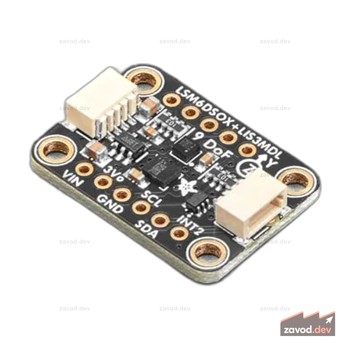 Adafruit LSM6DSOX + LIS3MDL — прецизионный IMU с 9 степенями свободы