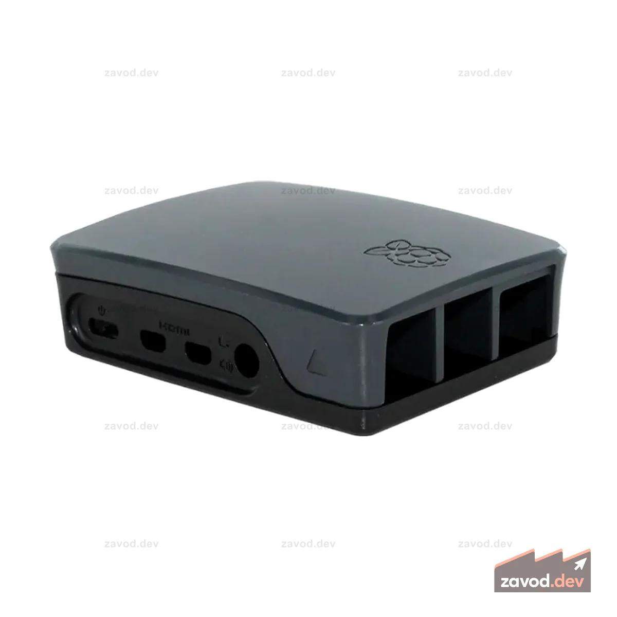 Официальный чехол для Raspberry Pi 4, черный и серый