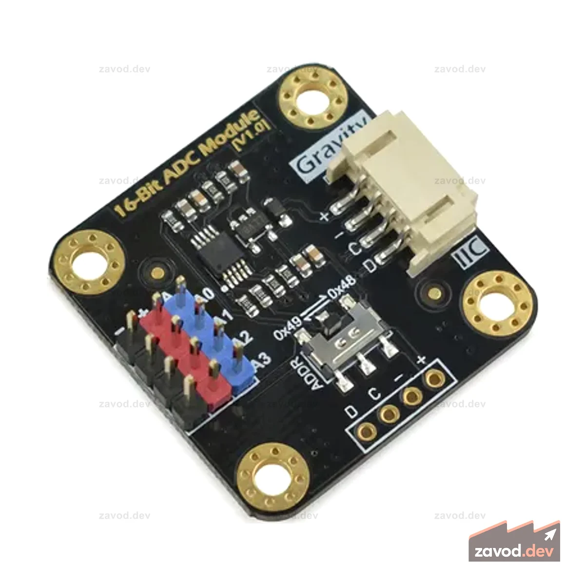 Gravity: I2C ADS1115 16-битный модуль АЦП (совместим с Arduino и Raspberry Pi)