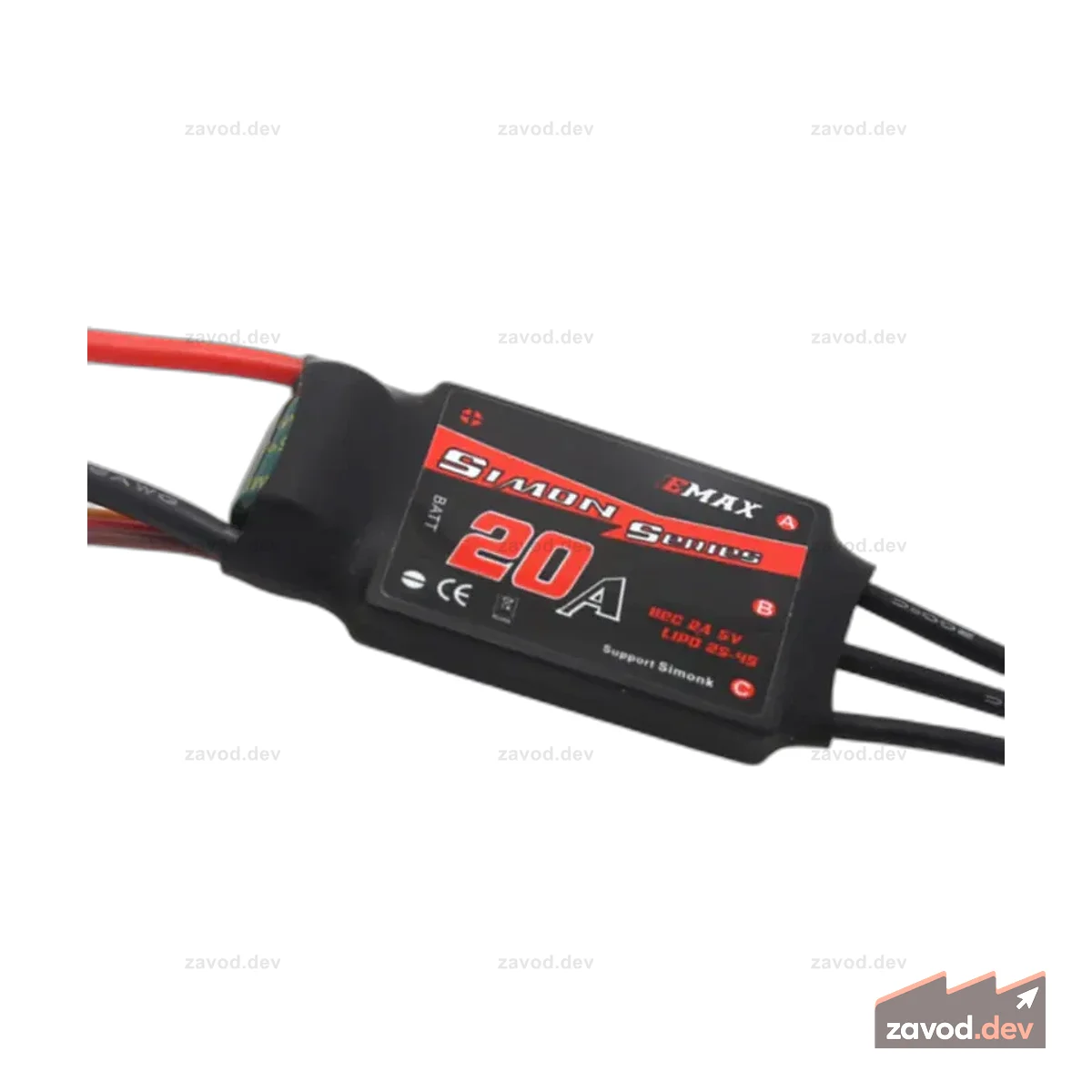EMAX Simon Series 20A 2-4S LiPo бесщеточный электронный регулятор скорости для дронов и радиоуправляемых самолетов