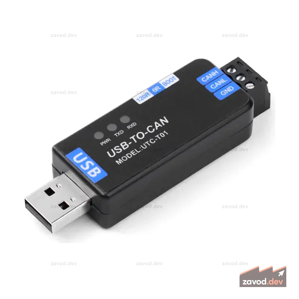 UTC-T01 Промышленный адаптер USB-CAN (совместим с PCAN/CANable)