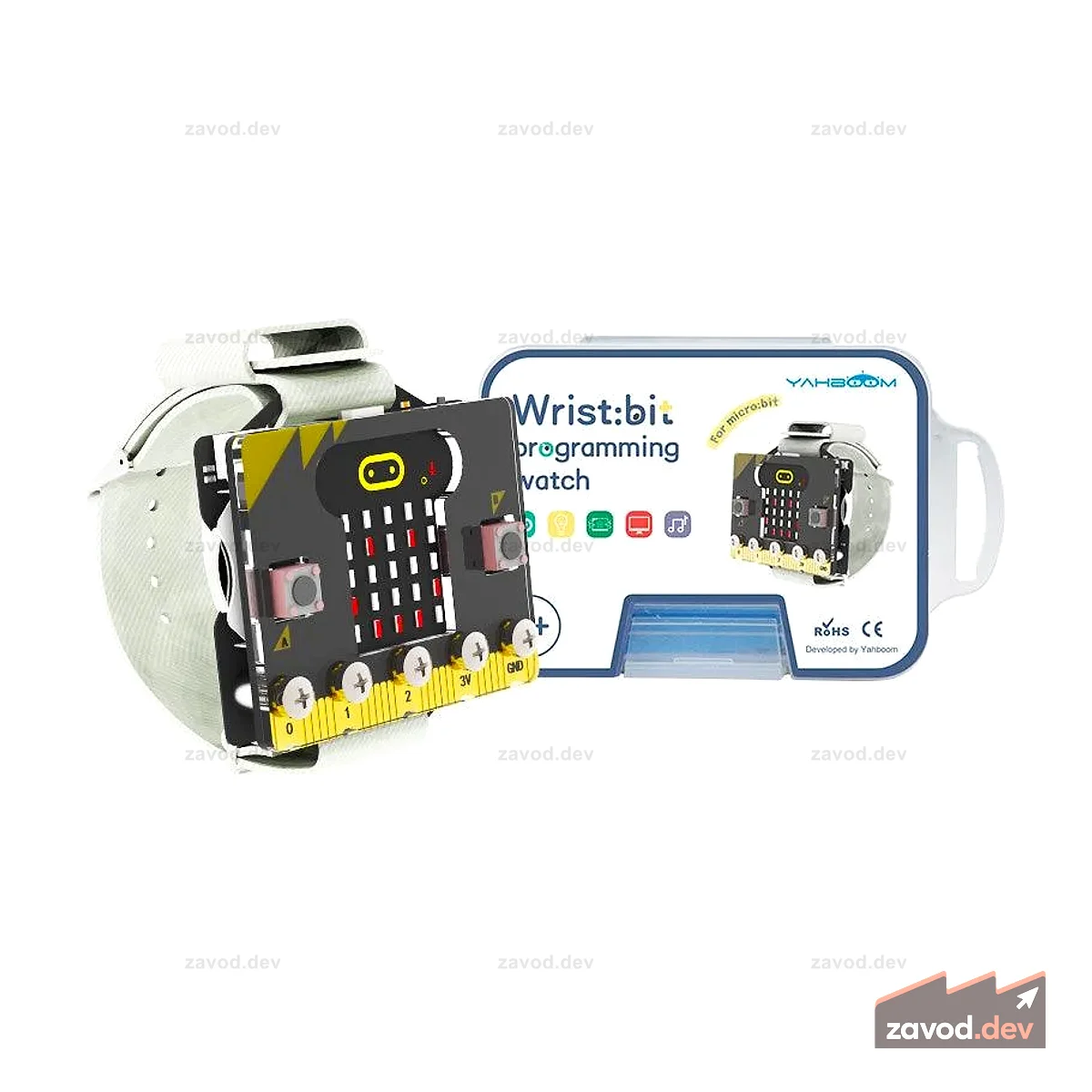 Комплект носимых часов Yahboom Wrist:bit на базе платы BBC Micro:bit V2/V1.5