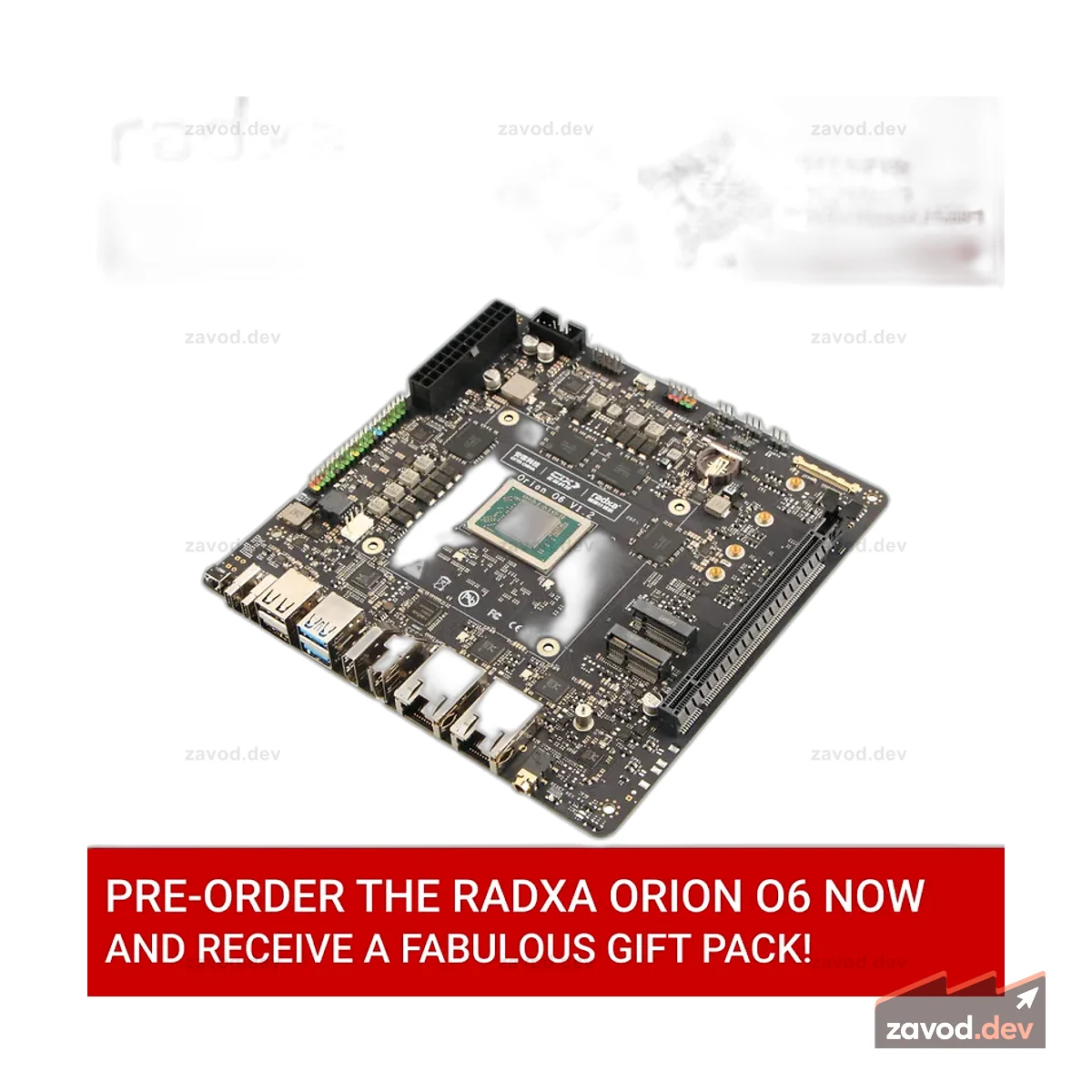 Radxa Orion O6 — первая в мире материнская плата ARM V9 с открытым исходным кодом