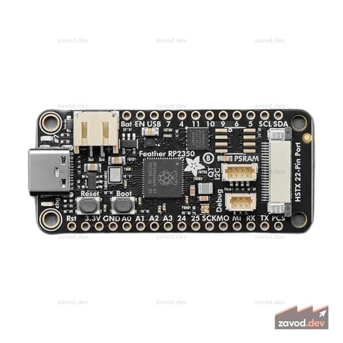 Adafruit Feather RP2350 с портом HSTX