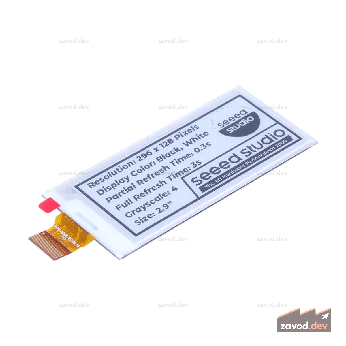 2,9-дюймовый монохромный дисплей eInk/ePaper с разрешением 296x128 пикселей, интерфейс SPI, поддержка XIAO/Arduino/STM32