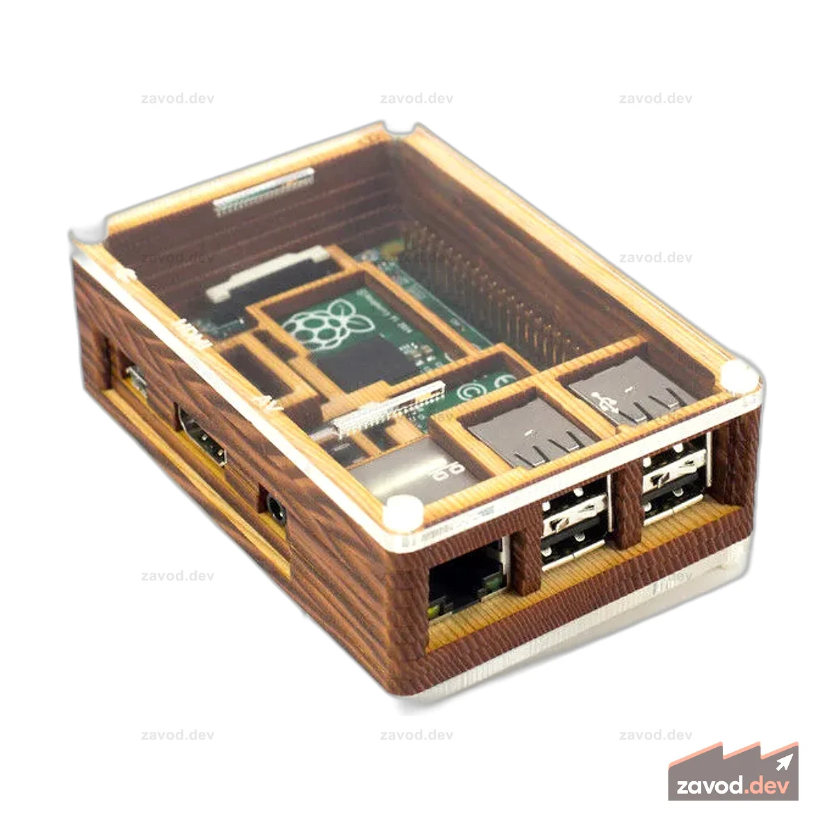 Деревянный корпус Pibow для Raspberry Pi Model B+