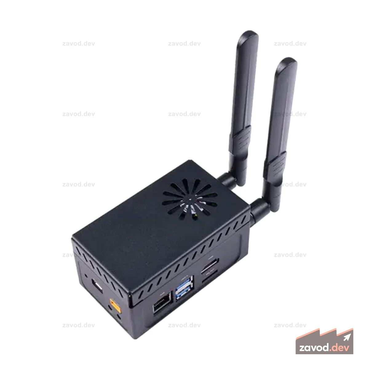 A203 с модулем Jetson Xavier NX 8 ГБ, твердотельным накопителем 128 ГБ, 2xUSB 3, RS232, WiFi/BLE, алюминиевым корпусом, предустановленным JetPack 5.0.2
Мини-ПК