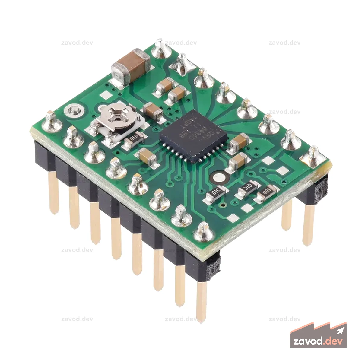 DRV8434S SPI Держатель драйвера шагового двигателя, потенциометр для макс. Ограничение тока (контакты разъема припаиваются