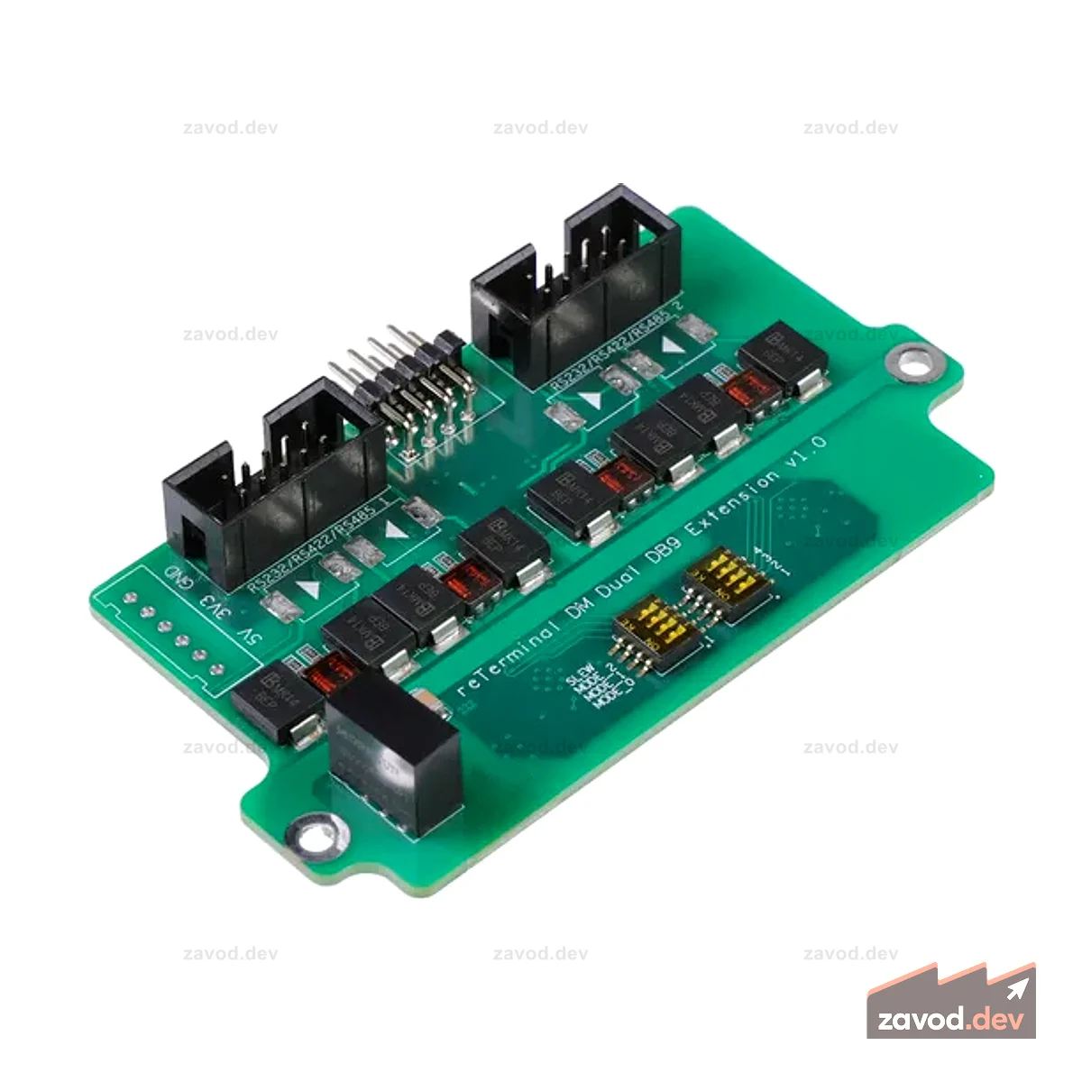 reTerminal DM Dual DB9 расширение - двойной интерфейс RS232/422/485 DB9