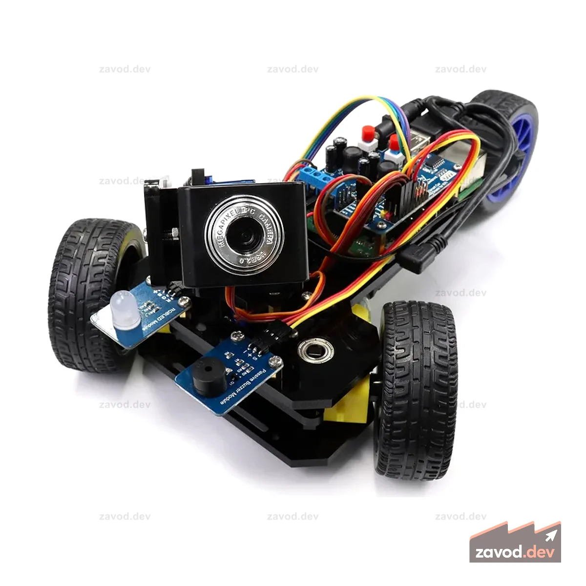 Трехколесный интеллектуальный автомобильный комплект Freenove для Raspberry Pi 5 4 B 3 B+ B A+, видеорежим, режим радара, управление приложениями, ультразвуковой датчик расстояния, камера, сервопривод