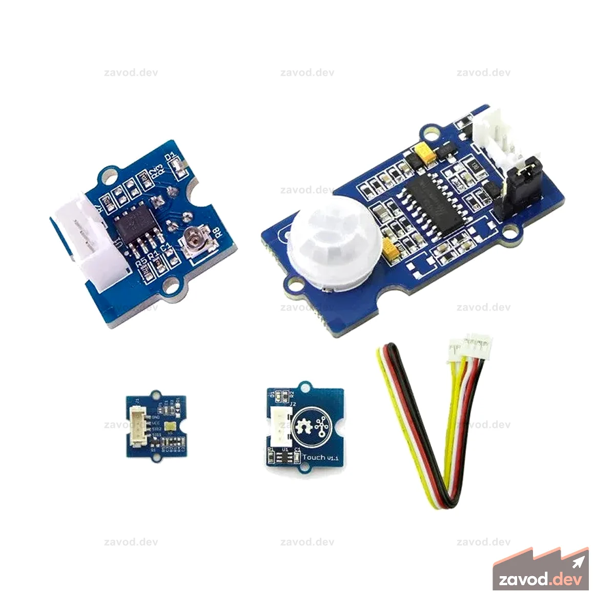 Комплект сенсорных модулей Grove (4 шт.) для Microbit и Arduino