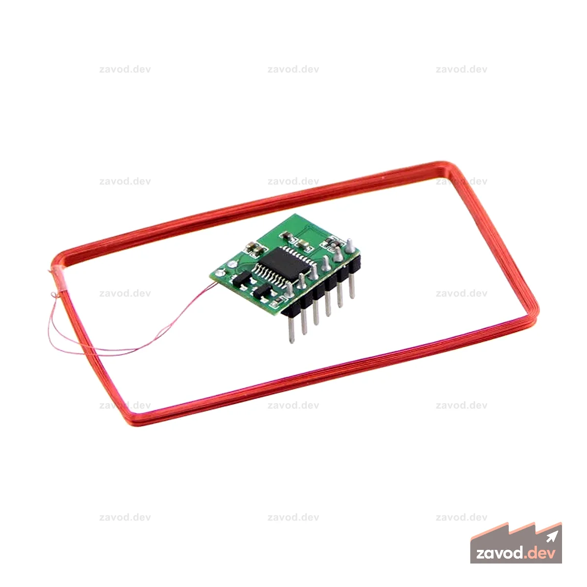 Мини-модуль RFID 125 кГц — предварительно припаянная антенна (расстояние считывания 70 мм)