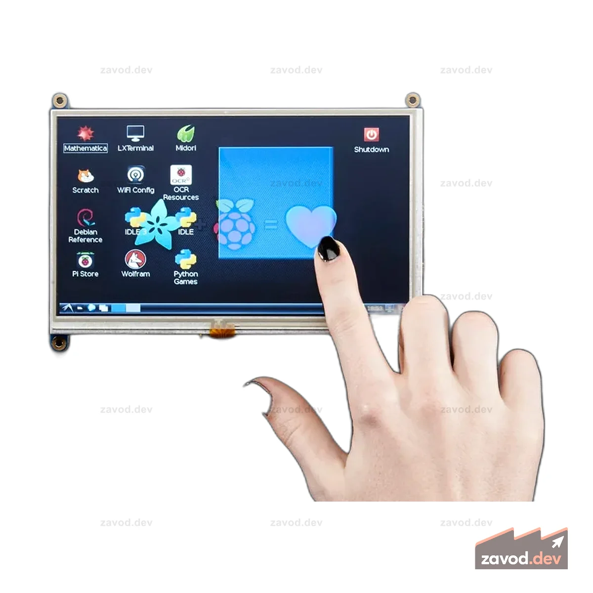 Рюкзак с дисплеем HDMI 7 дюймов, 800x480 и сенсорным экраном
