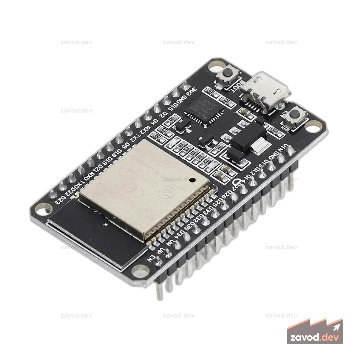Плата разработки MCU узла ESP32 с Wi-Fi и Bluetooth (драйвер CP2102, 30 PIN)